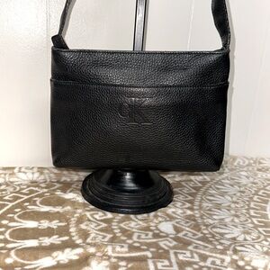 Calvin Klein Purse pebbled Leather Shoulder Bag